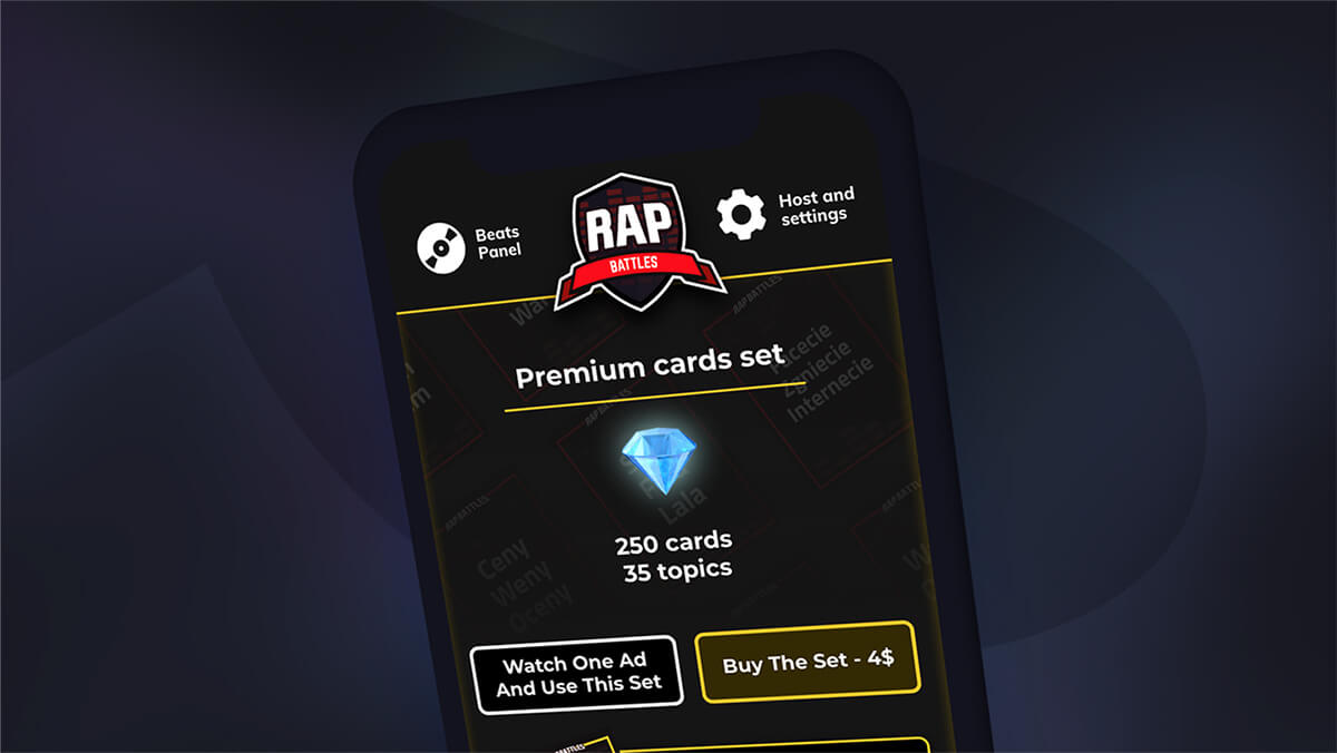 Screens for application Rap Battles